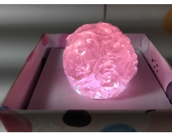 Xà bông glycerin quả cầu hoa hồng 3D màu hồng