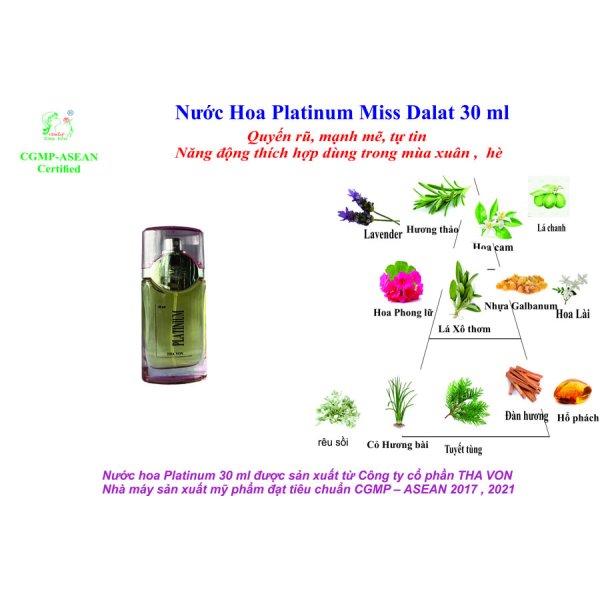 Nước Hoa Platinum Miss Dalat 30 ml